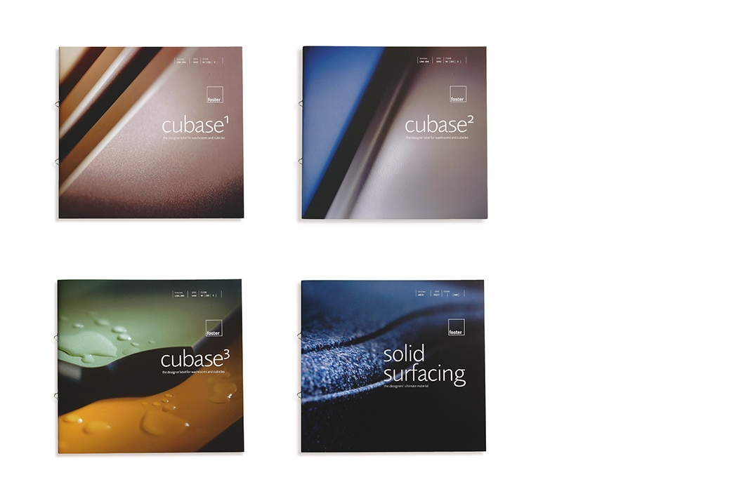 4 Brochure Covers For Washroom And Solid Surfacing Products